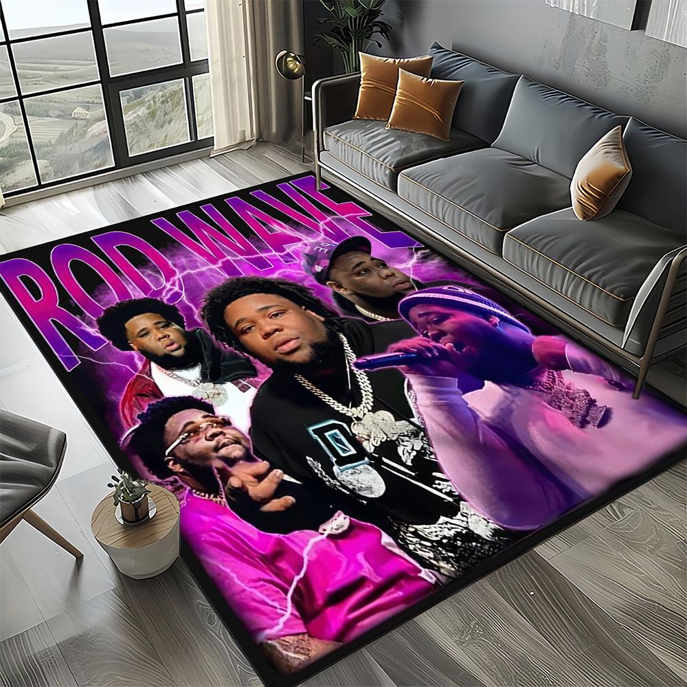 3D Printing Rod Wave Rapper Area Rug,Carpet Rug for Home Living Room Bedroom Sofa Doormat Decor,kids Play Non-slip Floor Mat