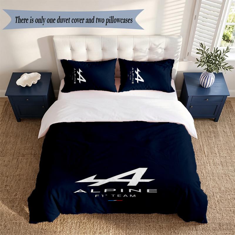 alpine 3‑Piece Bedding Set Soft Microfiber Duvet Cover Pillowcases Comfortable Bed Linen for Bedroom Decoration