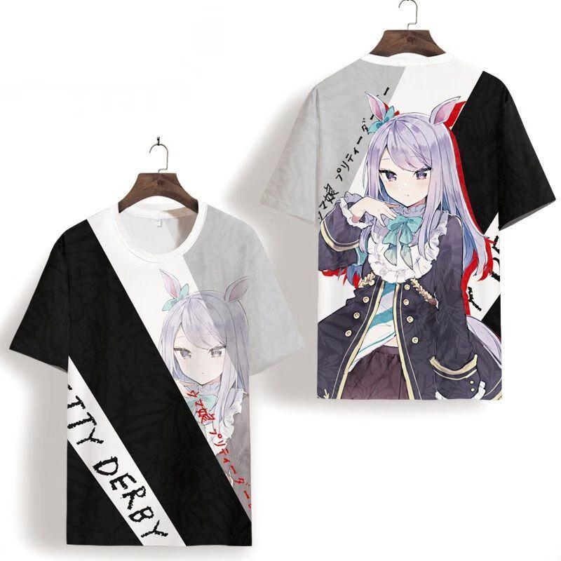 Umamusume Rice Shower Japanese Game Cosplay T-Shirt Popular 3D Print Tee Summer Men Women Harajuku Short Sleeve Cosplay Tops