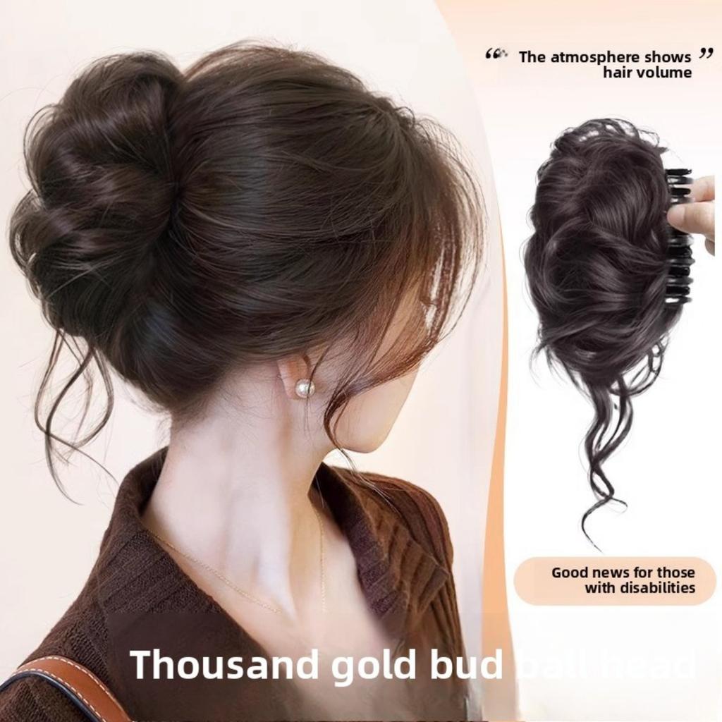 Ladies' Elegant Heat-resistant Synthetic Fiber Hair Clip Style Ponytail - Suitable for Natural Simulation and Firm Fixation Headwear for Weddings