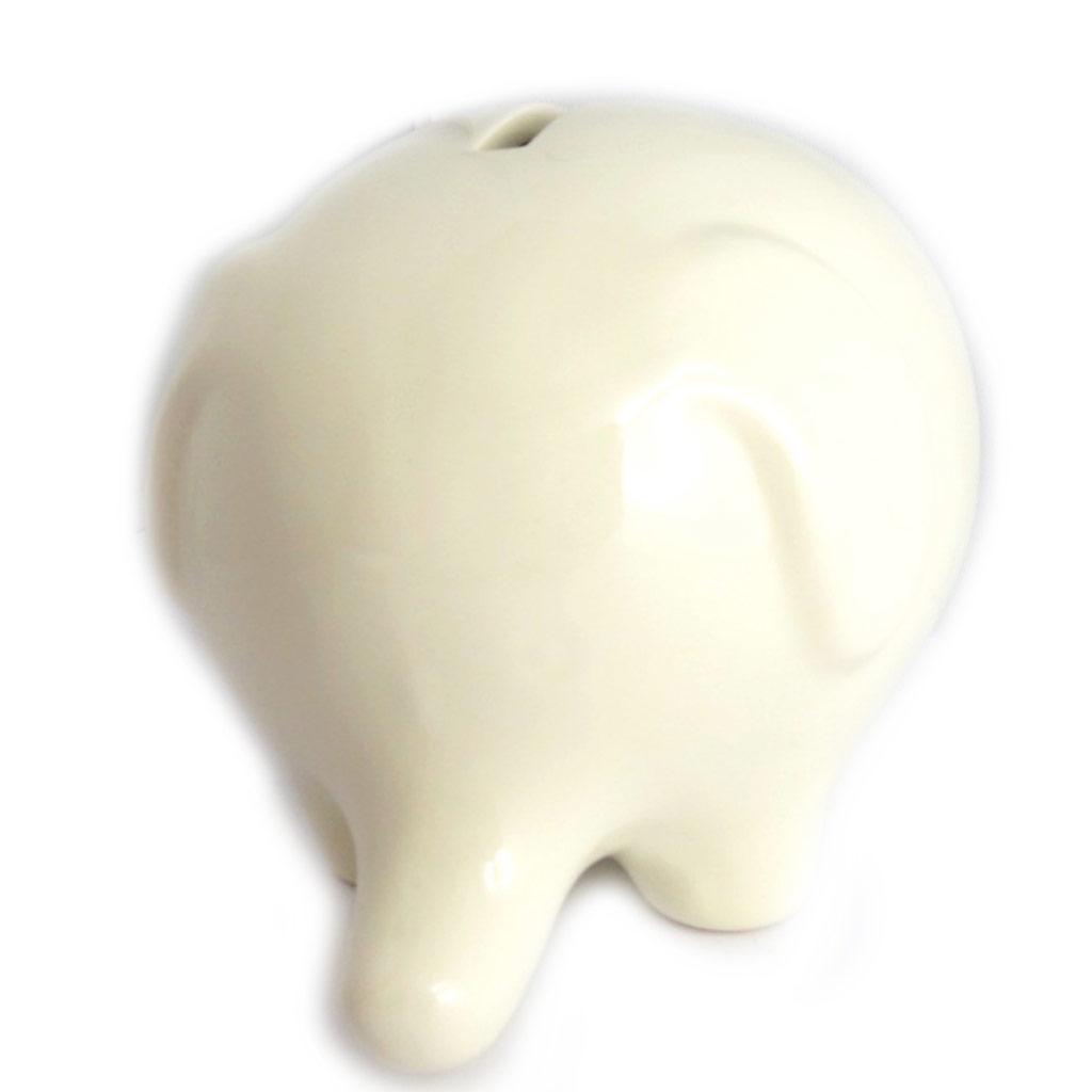 Les Trésors De Lily [L6801] - Керамическая копилка 'Слоненок', бежевая - 13x8x8 см