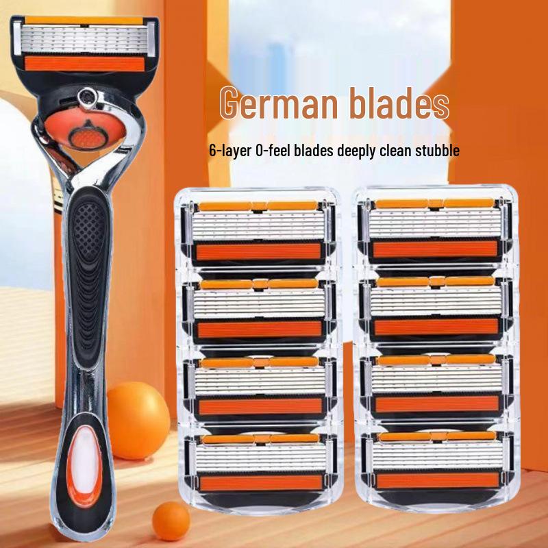 Мужская водонепроницаемая бритва с шестью лезвиями и острым, долговечным лезвием из нержавеющей стали