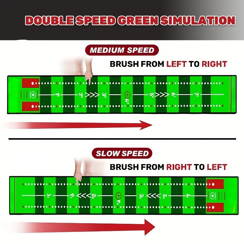 Indoor Outdoor Dual Use Golf Green Putting Mat Portable Anti Slip Golf Putter Training Practice Rug