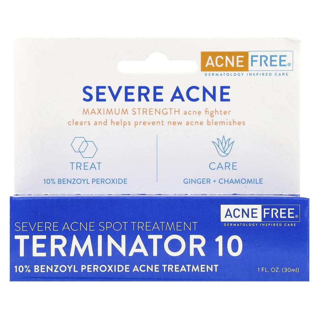ACNE FREE, Терминатор 10, средство от сильных угрей, 1 жидкая унция (30 мл)