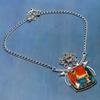 Колючая устрица, драгоценный камень цитрин, ювелирное изделие из стерлингового серебра 925 пробы, ожерелье 18"
