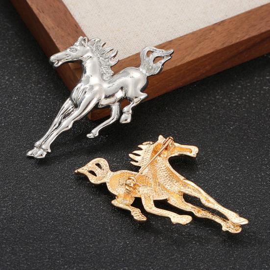 Horse Brooch Exuding Elegance Power Bold Sophisticated Design Retro Brooch Pin Vibrant Fashion Accessory