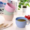 Nordic Style Plastic Tea Cup Coffee Tea Milk Drink Cup Eco-Friendly Reusable Wheat Straw Cup Travel Bathroom Toothbrush Cup