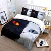 Black-and-white cat faces. Bedding sets Duvet cover sets Duvet covers Pillowcases(1*Duvet Cover 2*Pillowcases without duvet insert)