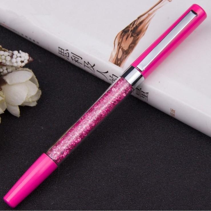 Роскошная шариковая ручка-ролик, металлические офисные школьные принадлежности, розовое золото, вращающиеся канцелярские принадлежности