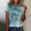 Fashion Printed Top Women's Short Sleeved Streetwear Summer Fashion Women's Casual Round Neck T-Shirts Women’s