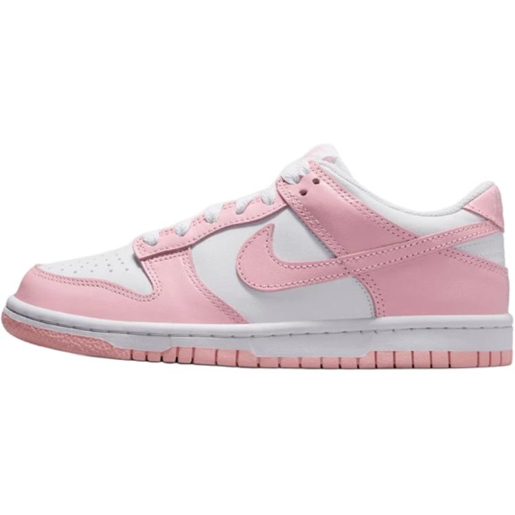 Nike Dunk Abrasion Resistant Low Top Kids' Skateboarding Shoes Pink White Sneakers FB9109-125