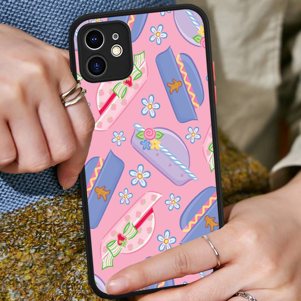 S-Девочка с клубничным тортом Для IPhone 16 Pro Max 15 14 13 12 11 XS MAX X Plus Конфетный Цвет Матовый ТПУ Чехол для Телефона