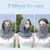 1 шт. Набор масок для лица с защитой от УФ-излучения, Комбинированный набор: Шляпа от солнца, Бафф для шеи, Маска, Шарф, Большое покрытие, Дышащий, Для активного отдыха на свежем воздухе