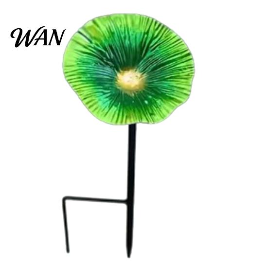 Garden Bird Feeder Metal Flower Bath, Decorative Bath Feeder, Outdoor Durable Wild with 2-Prong Base for Backyard Decor