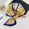 New Style Cross Shaped Small Scarf For Women In Spring Autumn Summer Fashionable Temperament Tied Bag Headband Decorative Scarf