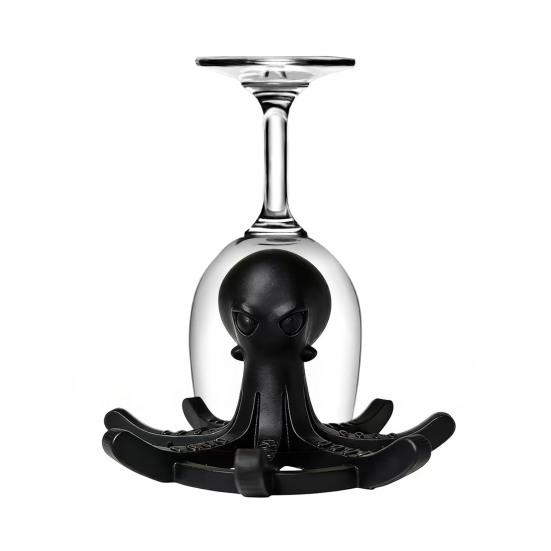Octopus-Shaped Cup Drying Rack with 8-Arm Creative PLA Water Bottle Holder for Mugs Glasses Tumblers Space-Saving Countertop Organizer for