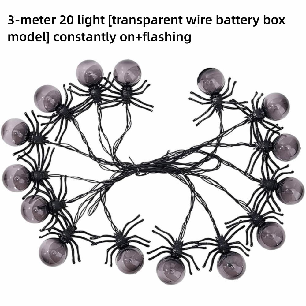 Halloween Themed LED Halloween String Lights Spider Shaped LED String Lights  Indoor Display