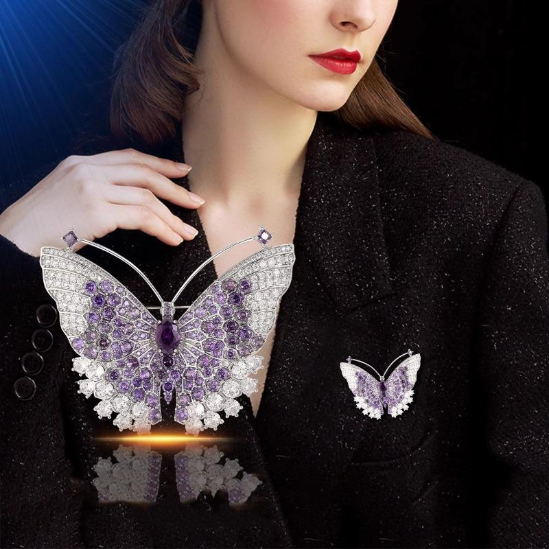 Butterfly Brooch with An Ethereal Charm, High-end Women's Exquisite and Fashionable Brooch Dress, Versatile Design Pin