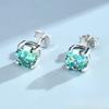 D Color 0.3-2 CT  Moissanite Stud Earrings For Women 925 Sterling Silver With GRA Colourful Diamonds Wedding Jewelry