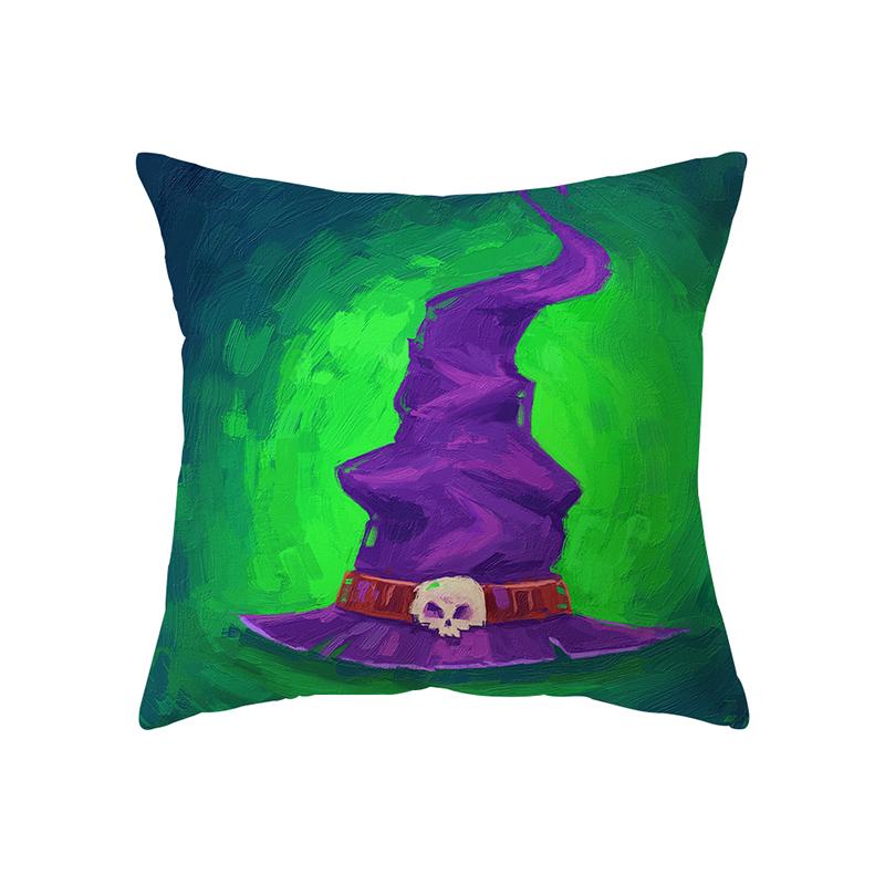 Devil Pumpkin Throw Pillow Cover Halloween Theme Throw Pillow Cover Sofa Chair Bed Cushion Cover Home Decor