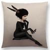 New Black White Style Wonder GirlSofa Pillow Case Elegant Lady Miracle Beauty Portrait Noble Mind Gorgeous Ideas Cushion Cover