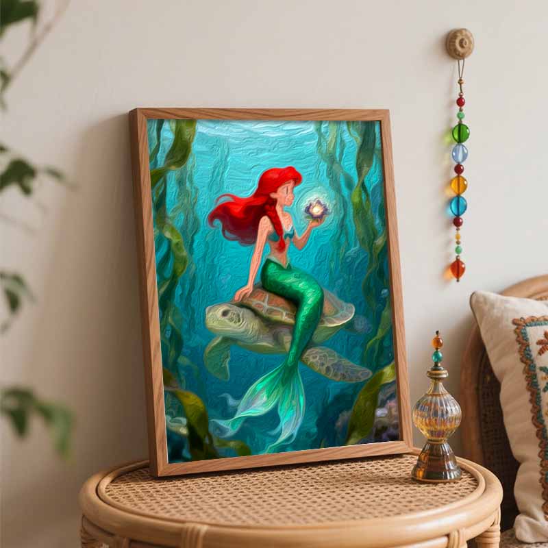 Disney Цифровая картина маслом русалка DIY картина маслом ручная роспись décoration painting гостиная спальня