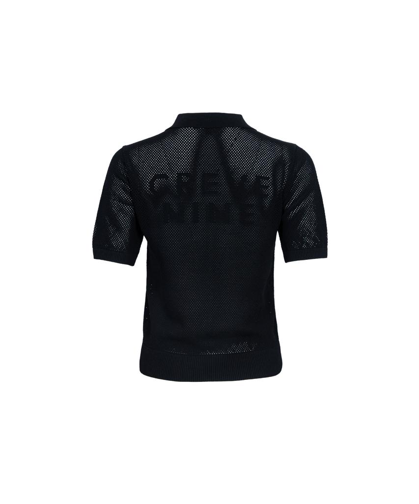 CREVE9 Scalloped Logo Knit Pullover