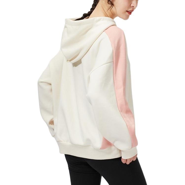 (WMNS) New Balance Colorblock Casual Sports Hoodie White Women's AWT03398-WT