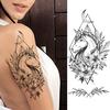 1PC Fashion Flower Temporary Tattoos Sticker DIY Fake Colorful Anchor Sheets Tattoo For Women Body Art Painting Arm Legs Tatoo Paper