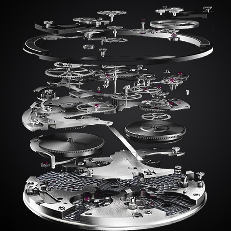 SVJ Genuine TE37 Wheel Hub Watch Трехмерный полый поворотный стол Стол для модификации автомобиля Водонепроницаемые светящиеся гидравлические мужские часы