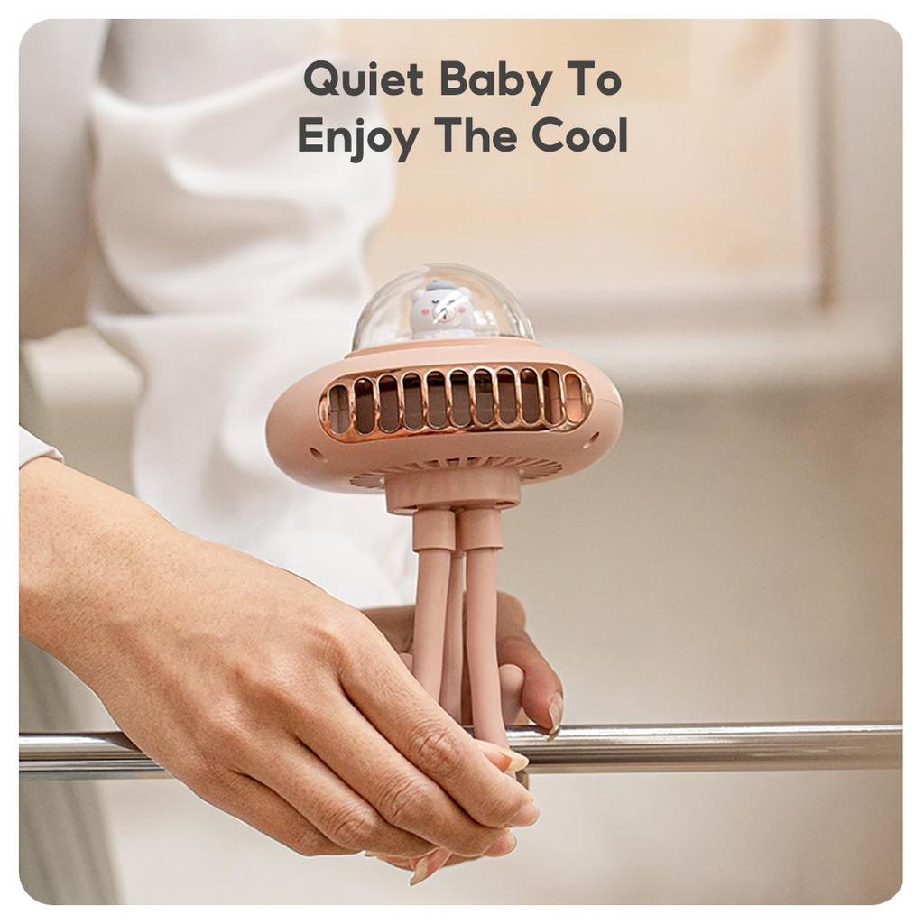 Вентилятор для коляски 3Life, зажим для штатива, вентилятор, 4 скорости, вращающийся ручной вентилятор для автомобильного сиденья, детской кроватки, велосипедной беговой дорожки