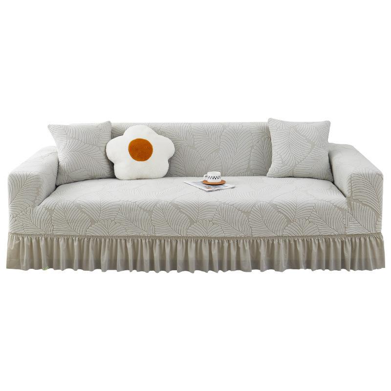 Jacquard Velvet Sofa Cover New All Inclusive Universal Cover Four Season Universal Skirt Sofa Cover Anti Cat Scratch Cover