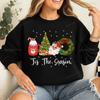 Tis The Season Cute Crewneck Merry Christmas Holiday Winter Hoodie Womens Sweatshirt Xmas Gift Autumn and Winter Pullover