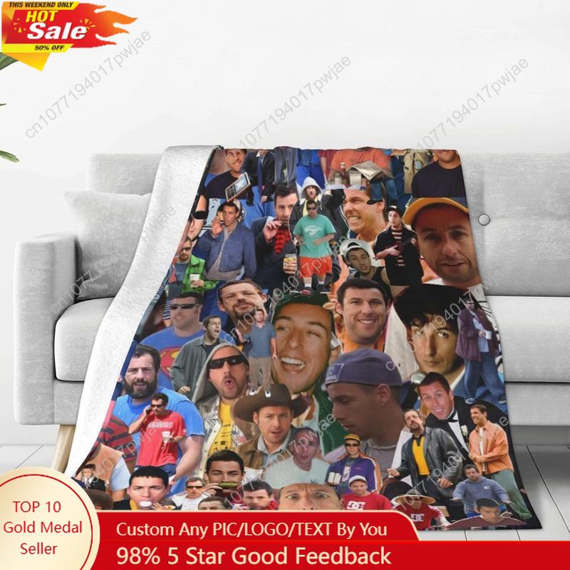 Adam Actor Sandler Blanket Super Soft Throw Blanket for Bed Couch Sofa Reversible Fluffy Plush Flannel Blankets Custom blankets