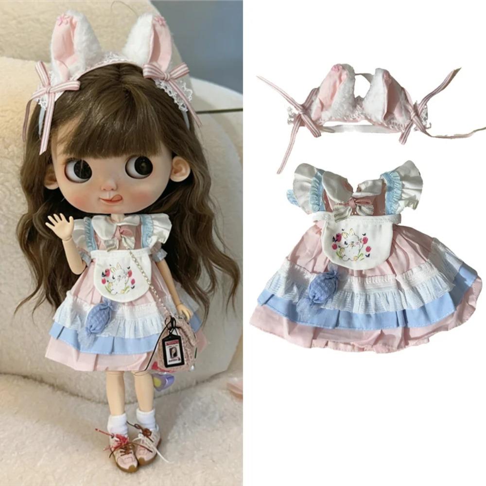 Для кук Blythe Зимний Цветочный Пальто Наряд Одежда Платье Принцессы Юбка Кружево Горничная Фастфуд M Одежда OB24 OB22 1/6 Аксессуары
