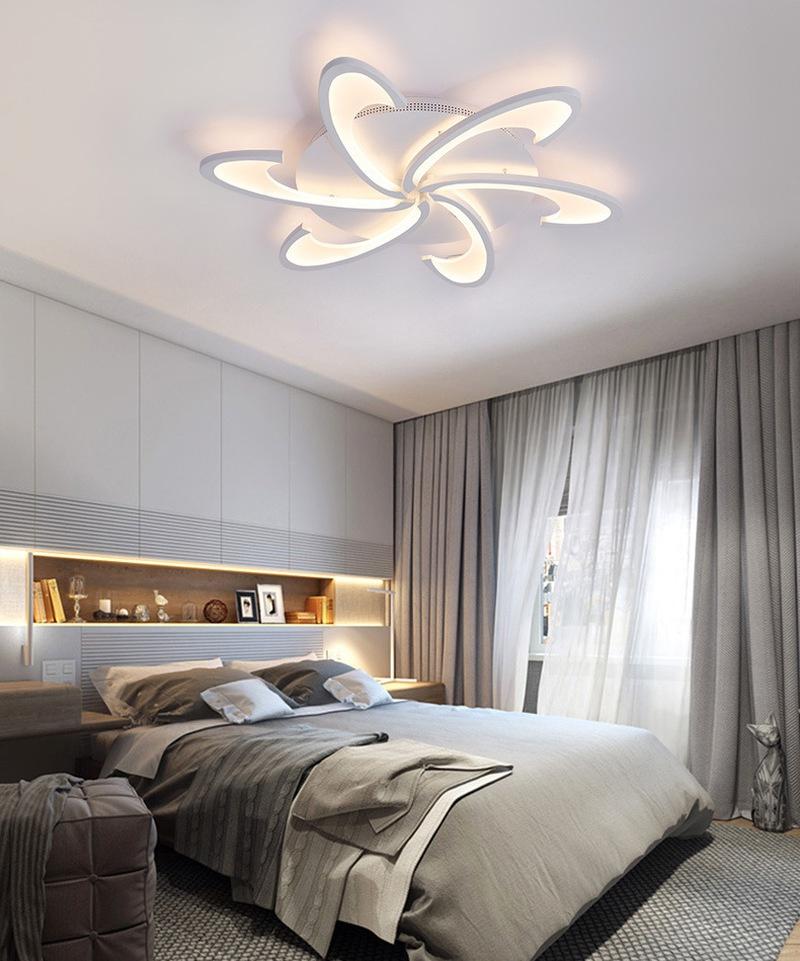 3/6 головки современный акриловый потолочный светильник светодиодные люстры лампа для гостиной спальни домашнее освещение прохладный/теплый белый с регулируемой яркостью