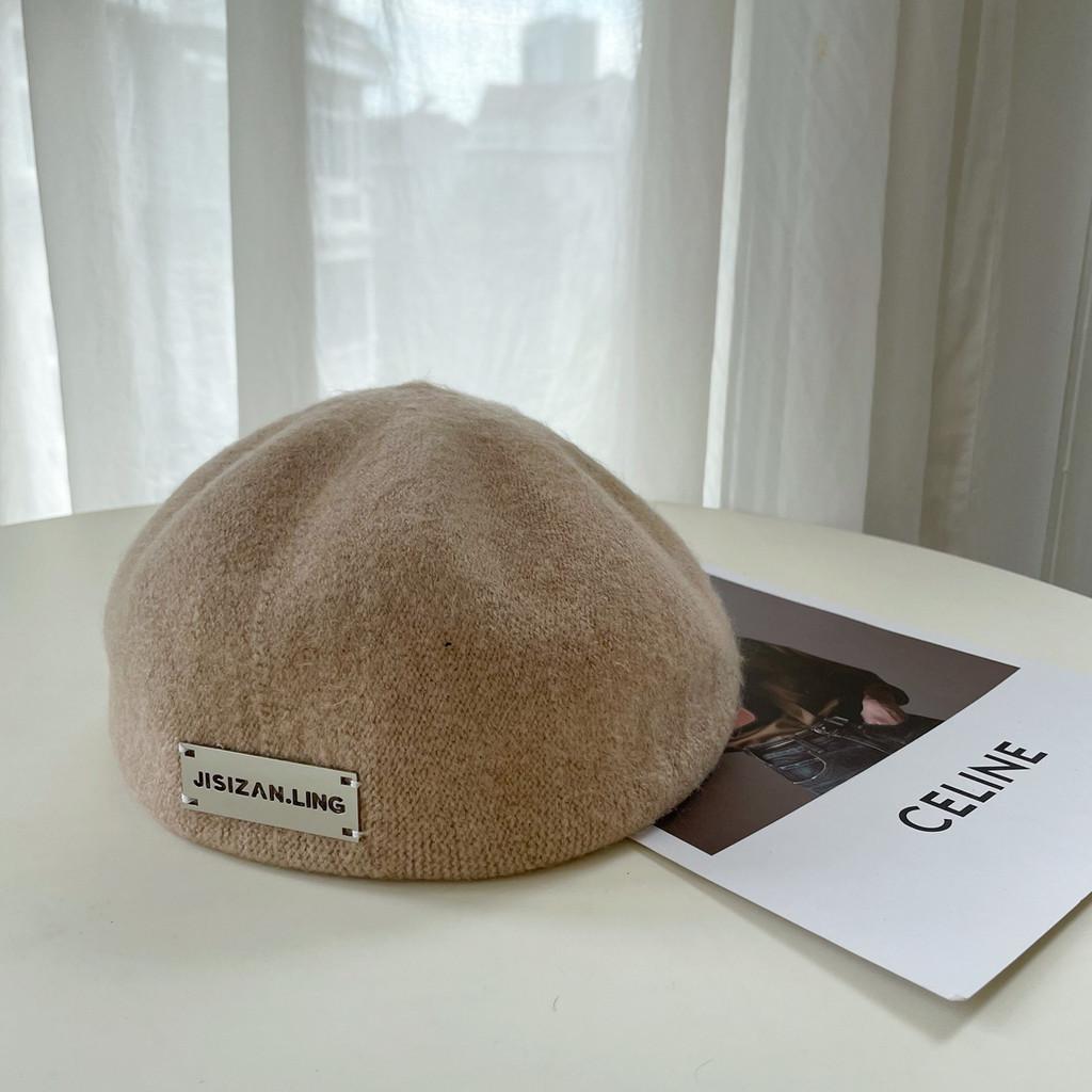 Однотонный зимний берет для женщин с классическим дизайном, утолщенная шапка, подарок