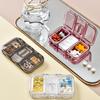 Rectangular Pill Splitter Box Frosted Weekly Pill Case  Multi Grid Split Package