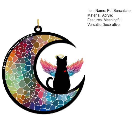 Мемориал для домашних животных «Ловец солнца», персонализированный мемориальный кулон для домашних животных, украшение для акрилового окна, подвесной «Ловец солнца»