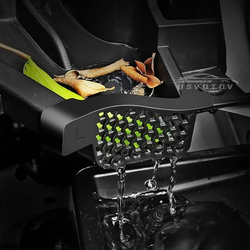 2pcs Front Trunk Debris Filter For Tesla Model Y Accessories 2023 2022 2021 Water Guide Groove Cover Anti-Clogging Organizer