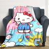1 шт. Молочное одеяло Hello Kitty Легкое фланелевое покрывало для дивана, кровати, путешествий, кемпинга, гостиной, офиса, кресла