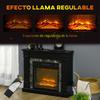 Electric Fireplace 1800W Decorative Fireplace with Flame Effect Remote Control Timer 80x21,6x67,8cm Black