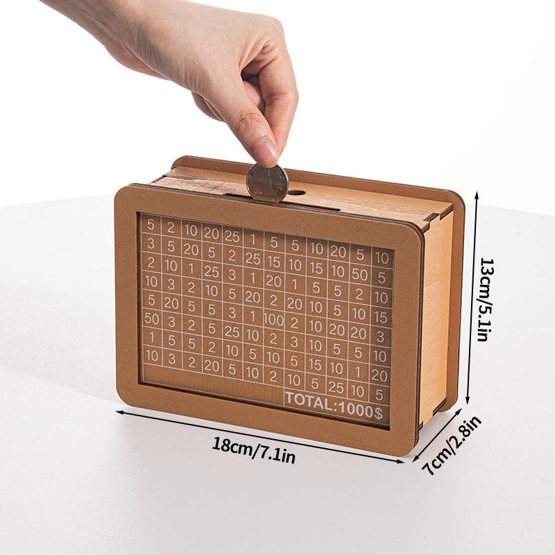 Деревянная копилка 1000/2000/3000/5000/10000 евро Копилка со счетчиком кассовые ящики сберегательные цели и коробки с числами