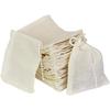 20 Pcs Natural Unbleached Cotton Drawstring Bags Spice/Herbs/Tea Bags,Muslin Bags Sachet Bag for Home Supplies