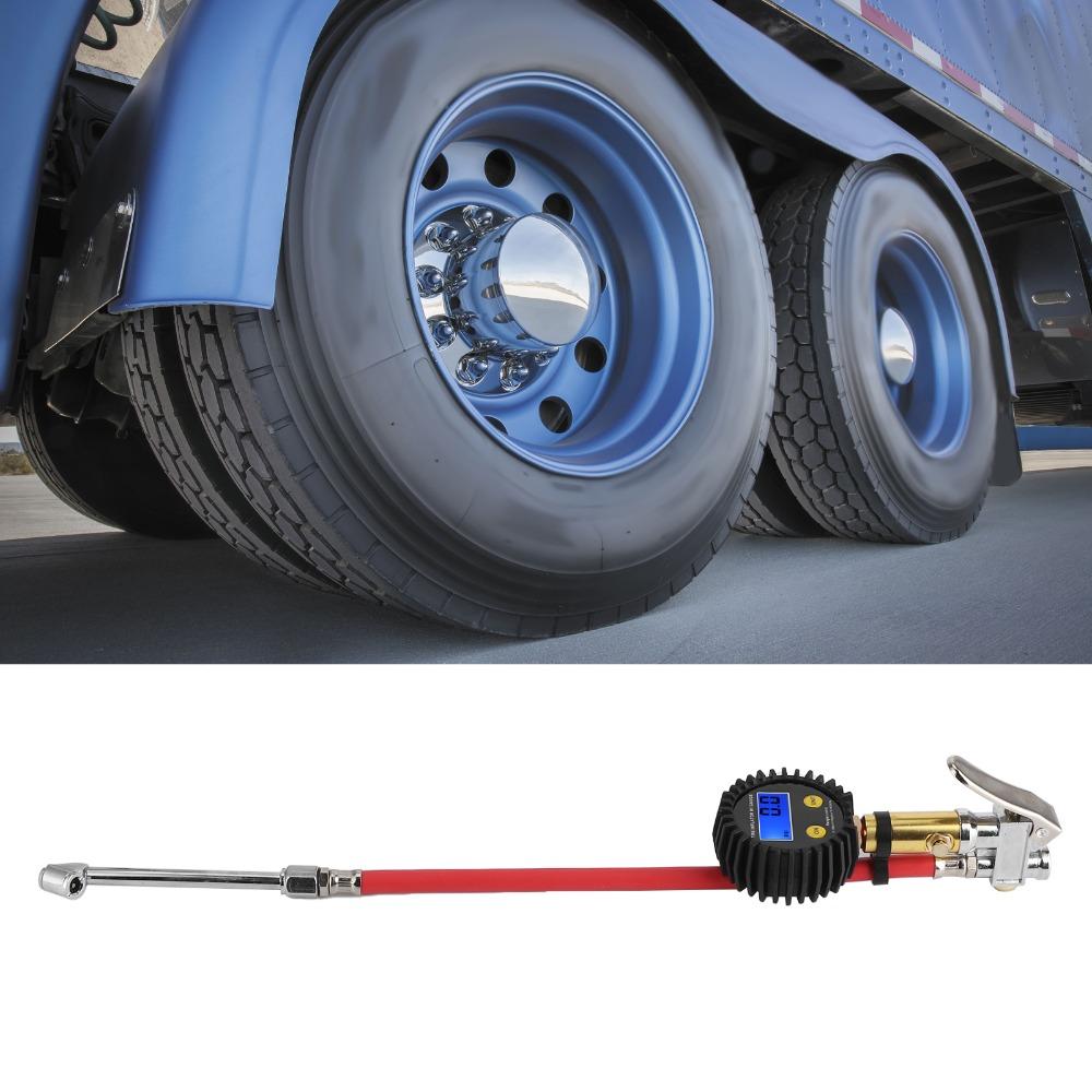 LCD Display Digital Tire Inflator 3-200PSI Range Air Pump Tester  Roadside Emergency Tire Inflation