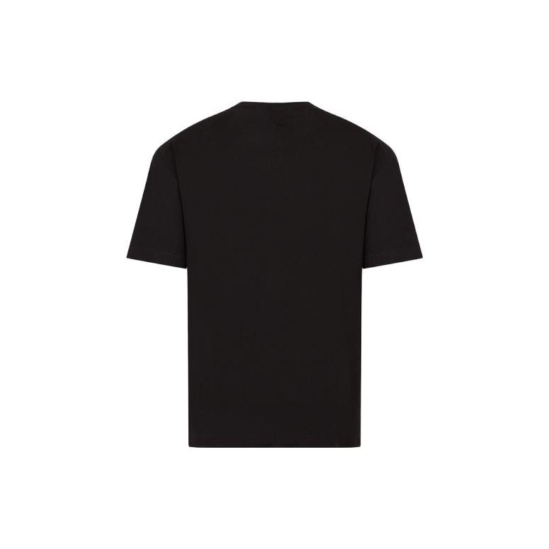 Emporio Armani Унисекс футболка с коротким рукавом и принтом логотипа-буквы EA7, черный 3RUT02-PJ02Z-1200