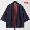 Джинсовые рубашки мужские 9XL Большие размеры Рубашки-кимоно Летний кардиган-куртка Повседневные однотонные рубашки Большой размер 9XL