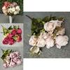 11 Head Polish Rose Buds Silk Flowers For Diy Wedding Decor Home Styling
