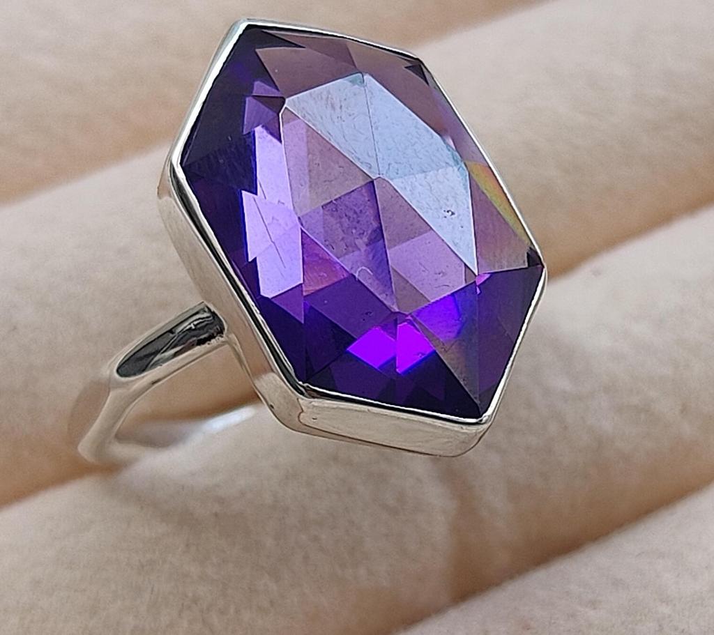 Amethyst Ring, Statement Ring, 925 Solid Sterling Silver, Purple Amethyst Gemstone, Women Ring, Engagement Ring, Gift for Her