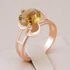 Модное кольцо с цветком из светло-коричневого камня для женщин, простое, цвета розового золота, с натуральным цирконом, высокое качество, на каждый день
